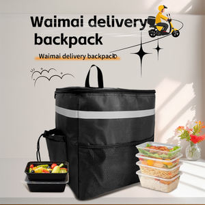 Mochila de Reparto Plegable, Impermeable y Aislada, Bolsa de Alimentos Oxford con Tira Reflectante, Transporte Multifuncional en Bicicleta o Scooter, para Comida Caliente o Fría - Product Image 4