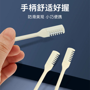 Nose Hairs Razor Double Head Manual Trimmer For Men Women Portable 360 Degree Rotation Trim Nose Hairs With Protective Comb - Product Image 2
