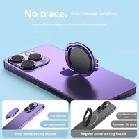 Yeni Evrensel Özel Logo Baskılı Yapışkanlı Çinko Alaşımlı Esnek Telefon Standı Masaüstü Halka Tutucu Ultra İnce Tembel Telefon Standı