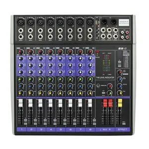 Professioneller DJ Digitaler Audio-Mixer 8 Kanal Audio-Mixerkonsole USB-Schnittstelle Bluetooth Aufnahme Audio-Konsole Mixer bx8