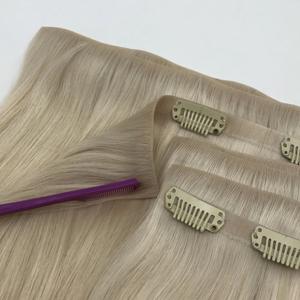 Clip invisible en 100% Extensiones <span class=keywords><strong>de</strong></span> cabello humano Fábrica al por mayor Inventario <span class=keywords><strong>de</strong></span> doble dibujado Clip sin costuras en - Product Image 2