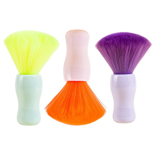 Hairdressing <b>Brush</b> Nylon Soft Hair Comb <b>Round</b> Shape Manual Hair Salon Neck <b>Brush</b> Double Green Pink Purple - Product Image 1