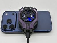Kipas Pendingin Ponsel Semikonduktor untuk Gaming, Bantalan Pendingin Jepit untuk iPhone Samsung Android, Layar LED Penunjuk Suhu, 5V/2A Tipe-C, Pendinginan Cepat