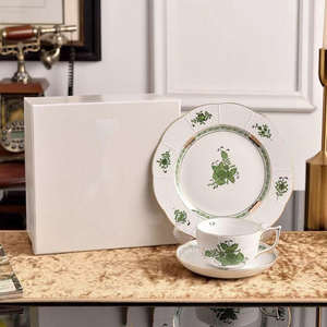 Service à thé de l'après-midi de luxe, tasse à café en céramique et soucoupe avec boîte cadeau - Product Image 3