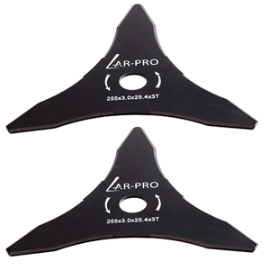 Lames de débroussailleuse en acier au carbone L&P 10x3 dents, lot de 2 avec rondelles <span class=keywords><strong>pour</strong></span> débroussailleuses à arbre de 20 mm et 25,4 mm - Product Image 3