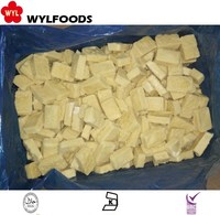 Approvisionnement direct d'usine de légumes certifiés halal IQF-Cubes de racines de gingembre entiers congelés fraîchement réfrigérés