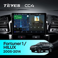 TEYES CC4 pour Toyota Fortuner 1 AN50 AN60 HILUX Revo Vigo 2005 - 2014 CarPlay Android Auto 2DIN Autoradio Radio de voiture