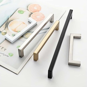 Alüminyum Alaşımlı Döküm Kare Çubuk Çekmeceler - Mutfak Komodin Mobilya Donanımı için Modern Minimalist Kulplar (Dayanıklı) - Product Image 2