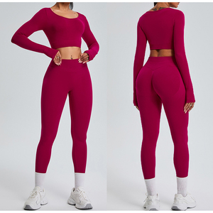 Leggings Sportivi da <span class=keywords><strong>Donna</strong></span> a Vita Alta Senza Cuciture Effetto Push-Up, Leggings Yoga a Pesca per Corsa all'Aperto ad Asciugatura Rapida - Product Image 4