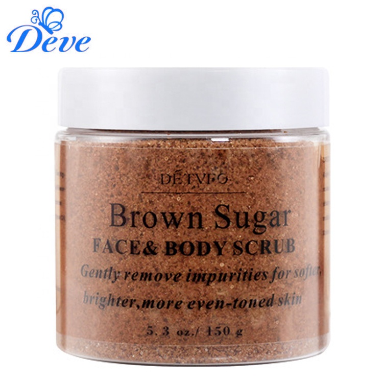 Натуральный органический скраб для ухода за кожей, отшелушивающий скраб для тела с коричневым сахаром