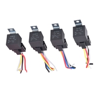 Relais automobile étanche 12V 24V 4 broches 5 broches 40A normalement ouvert à usage général noir rouge bornier en cuivre