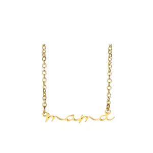 Inspireren Sieraden Hot Selling Waterdichte Minimalistische Mode Sieraden Ketting Prachtige Zinvolle Mama Script Hanger