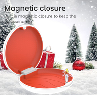 Étui d'aligneur de thème de Noël avec coussin en Silicone cadeau fermeture magnétique étui de protection buccale de nuit boîte de retenue