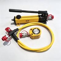 Cylindre hydraulique à profil ultra bas de 10 tonnes avec pompe manuelle, certifié CE, ensemble complet