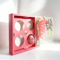 Boîte à tiroirs de luxe la plus récente avec fenêtre en PVC, boîte à tiroirs coulissante rose avec insert en papier