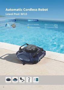 Robot Limpiador de Piscinas Automático NF15, Aspiradora Portátil <span class=keywords><strong>Recargable</strong></span> para Piscinas - Product Image 2