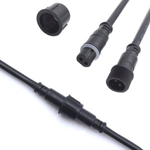 M12 <b>Waterproof</b> Connector 2 Pin IP67 LED Strip Power <b>Extension</b> <b>Cable</b> Plug In ABS PVC Shell - Product Image 3