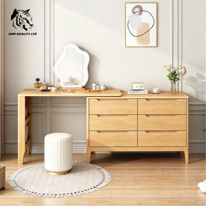 china wholesale well priced custom logo <b>small</b> moq eco-friendly drawer dresser new fashion bedroom furniture wood <b>mirror</b> dresser - Product Image 1