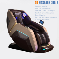 Fauteuil de massage électrique de luxe 4D à mécanisme de massage complet, zéro gravité, pour usage domestique, avec voie SL, chauffage et airbag, canapé inclinable