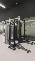 Rack de Squat Semi-Cage Professionnel à Charge par Plaques pour Musculation et Entraînement Multifonctionnel – Équipement de Gymnastique