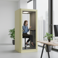 UNIBOOTH - Cabine de bureau insonorisée 30 dB, ignifuge ISO 23351, à montage rapide, pour espace de coworking et studio - Exportation mondiale