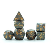 Jeu de dés D & D personnalisés en alliage de zinc polyédrique pour donjons et dragons Forme unique de fissure