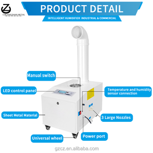 3KG/H High Fog Movable Ultrasonic Industrial Air <b>Humidifiers</b> for Mushrooms Growing Textile Workshop Industrial <b>Humidifier</b> - Product Image 1
