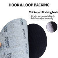 Disque abrasif sec et humide Disque abrasif en carbure de silicium noir 6 "150mm Disques abrasifs en papier à crochet et boucle pour le verre automobile