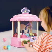 Jouet de simulation de grue électrique à pièces de monnaie pour enfants, pince-jouet, attrape-peluche, jeu de poupée, Mini Machine à griffes