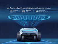 Pembersih Kolam Renang Robotik Pintar Wifi, Dapat Memanjat Dinding, Membersihkan Lantai, Dinding, dan Garis Air Secara Otomatis