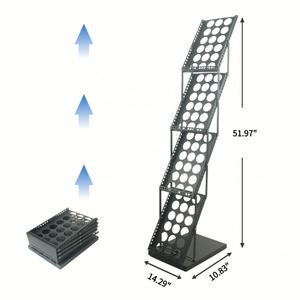 Custom Iron Foldable A4 Magazine Catalog Brochure Rack Stand Holder for Office and Exhibition - Product Image 2