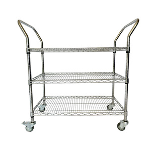 Carro de Almacenamiento con Ruedas Cromadas, Carro de Recolección para Almacén, Estanterías Móviles para Fábrica con Ruedas, Estanterías Apilables con Logotipo Personalizado - Product Image 3