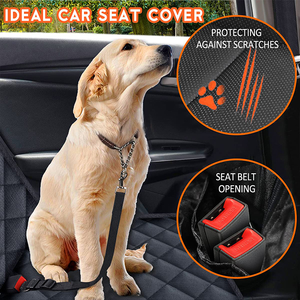 Housse de siège de <span class=keywords><strong>voiture</strong></span> pour <span class=keywords><strong>chien</strong></span> de compagnie pour siège arrière Siège de camion Housse de <span class=keywords><strong>protection</strong></span> imperméable avec 2 sangles de sécurité - Product Image 3