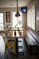 Muebles Comerciales de Estilo Retro Baratos, Mesa de Comedor de Madera para Restaurante con Tapa de Madera y Patas de Metal