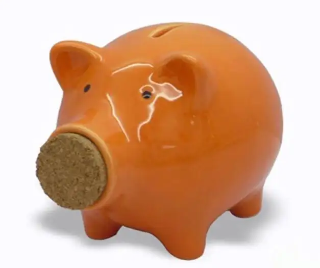פיגי כסף בנק עם פקק פקק כדי פה קרמיקה חזיר חיסכון בנק Handpainting דולומיט חזיר מטבע בנק