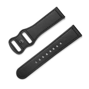 Bracelet de montre en cuir de cheval fou à dégagement rapide en daim de 22mm style de luxe pour Samsung Huawei <span class=keywords><strong>Moto</strong></span> - Product Image 4