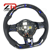 Volant en fibre de carbone forgé personnalisé pour VW Volkswagen Golf R 5 6 7 MK6 MK7 MK7.5 5 GTI R Jetta Passat CC Polo
