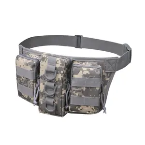 Tactical Triple Pocket Waist Durable Buckle Pack 3 Consecutive Adjustable Portable Pockets Tool Bag