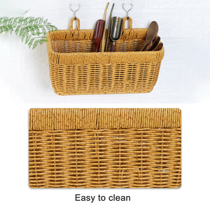 Cesta de flores <span class=keywords><strong>para</strong></span> colgar en la pared de ratán PP de 1 pieza <span class=keywords><strong>para</strong></span> <span class=keywords><strong>decoración</strong></span> del <span class=keywords><strong>hogar</strong></span> y exhibición de plantas - Product Image 5