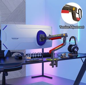 NB Ergonomic chơi game màn hình cánh tay cho phẳng/UltraWide/cong màn hình <span class=keywords><strong>32</strong></span> đến 60 inch Heavy Duty màn hình đứng VESA màn hình núi L50 - Product Image 3
