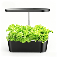 Système de culture hydroponique magnétique 24W avec lumière LED automatique pour plantes, 7 trous, pour herbes et légumes d'intérieur