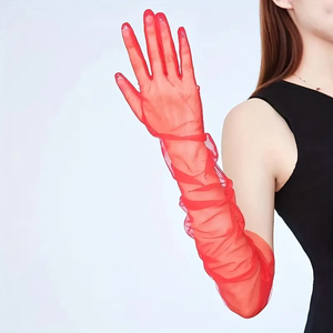 Factory Wholesale OEM Thin Mesh <strong>Glove</strong> Translucent Breathable <strong>Loose</strong> Long <strong>Gloves</strong> Wedding Bridal Dress <strong>Gloves</strong> - Product Image 3