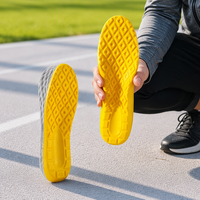 Semelles intérieures sport en PU ultra-douces et élastiques - Amorti anti-entorse, absorption des chocs, soutien léger pour la course et les bottes de travail
