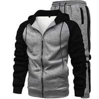 Setelan Olahraga Pria Berkualitas Tinggi, Bahan Bernapas, Model Hoodie Streetwear, Baggy 2 Potong, Pinggang Elastis, Desainer, Poliester Katun, Logo Custom