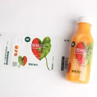 Étiquettes autocollantes personnalisées colorées pour bouteilles de jus de fruits, imperméables, de qualité alimentaire, impression numérique, autocollants