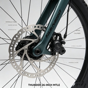 Vélo de montagne prêt à être expédié, 26 <span class=keywords><strong>pouces</strong></span>, 1x9 vitesses, 11,2 kg, fourche rigide légère, frein à disque hydraulique, cadre en alliage, VTT - Product Image 6