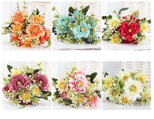 Pacchetto artificiale all'ingrosso del fiore di dalia per il Bouquet di nozze De Fleurs fiori decorativi <span class=keywords><strong>Mari</strong></span>ée - Product Image 6