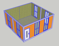 108 m², conteneur de salle de classe coloré, école de pépinière, école de maternelle modulaire Mobile en afrique du sud