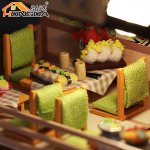 <span class=keywords><strong>Maison</strong></span> de poupée miniature Hongda M2011 Gibbon <span class=keywords><strong>Sushi</strong></span>, <span class=keywords><strong>kit</strong></span> de <span class=keywords><strong>maison</strong></span> miniature à construire soi-même, <span class=keywords><strong>maison</strong></span> de poupée en bois - Product Image 6