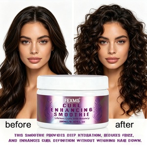 Crème Coiffante Hydratante et Anti-Frisottis Effet Boucles Sublimées <span class=keywords><strong>Sans</strong></span> Alourdir les <span class=keywords><strong>Cheveux</strong></span> – Marque Blanche - Product Image 3